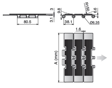 Пластинчатая нержавеющая цепь серии 512 802 GT/805 GT чертеж Пластинчатая нержавеющая цепь серии 512 802 GT/805 GT чертеж