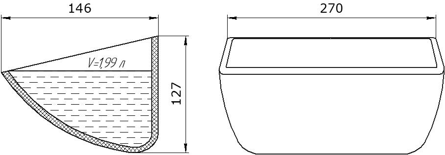 Ковш норийный полимерный TIGER-TUFF 10х5 чертеж Ковш норийный полимерный TIGER-TUFF 10х5 чертеж