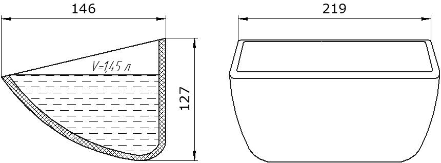 Ковш норийный полимерный TIGER-TUFF 8х5 чертеж Ковш норийный полимерный TIGER-TUFF 8х5 чертеж