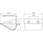 Ковш норийный металлический цельнотянутый LBTS-2316 чертеж