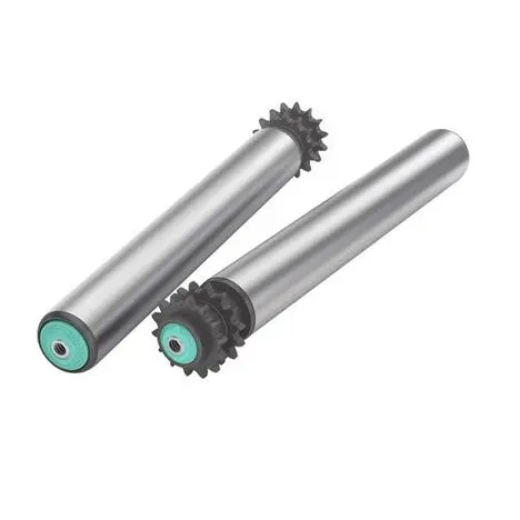 Приводной конвейерный ролик с двухрядной пластиковой звездой 60х300 мм